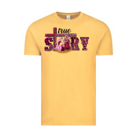 Vintage Mustard Pink Christmas true story holy family Vintage Tee - RanaPortraitStore