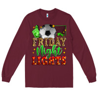 Burgundy friday night lights soccer Long Sleeve Tee - Zillion Design Studio