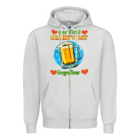 Dove Grey our first father's day together and beer Zipper Hoodie - HRA Design Shop