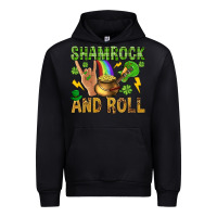 Black Shamrock and roll Urban Hoodie - BundleAndBundleShop