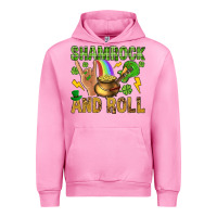 Fuchsia Pink Shamrock and roll Urban Hoodie - BundleAndBundleShop