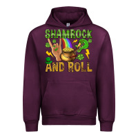 Mauve Wine Shamrock and roll Urban Hoodie - BundleAndBundleShop