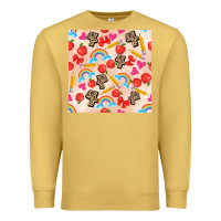 Antique Gold back to school seamless pattern 4 (3600x3600) Premium Sweatshirt - AdoDesignShop