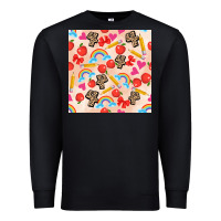Black back to school seamless pattern 4 (3600x3600) Premium Sweatshirt - AdoDesignShop