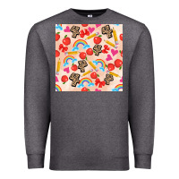 Charcoal Heather back to school seamless pattern 4 (3600x3600) Premium Sweatshirt - AdoDesignShop