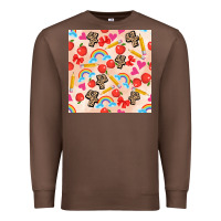 Chestnut back to school seamless pattern 4 (3600x3600) Premium Sweatshirt - AdoDesignShop