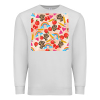 Dove Grey back to school seamless pattern 4 (3600x3600) Premium Sweatshirt - AdoDesignShop