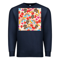 Navy back to school seamless pattern 4 (3600x3600) Premium Sweatshirt - AdoDesignShop
