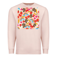 Pale Pink back to school seamless pattern 4 (3600x3600) Premium Sweatshirt - AdoDesignShop