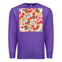 Purple back to school seamless pattern 4 (3600x3600) Premium Sweatshirt - AdoDesignShop