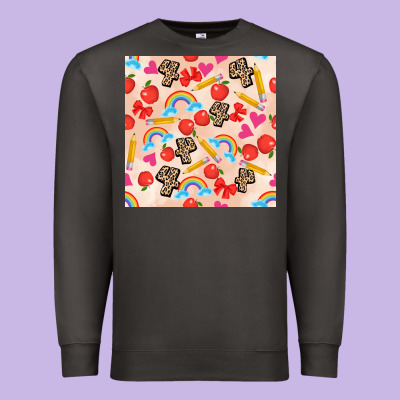 Back To School Seamless Pattern 4 (3600x3600) Premium Sweatshirt Designed By Adodesignshop