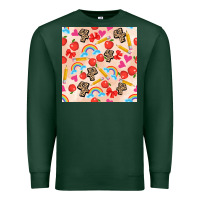 Sports Green back to school seamless pattern 4 (3600x3600) Premium Sweatshirt - AdoDesignShop
