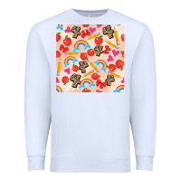 White back to school seamless pattern 4 (3600x3600) Premium Sweatshirt - AdoDesignShop