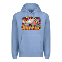 Colony Blue trippy hippie Premium Hoodie - NancyCooperArtShop