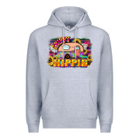 Heather Grey trippy hippie Premium Hoodie - NancyCooperArtShop