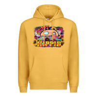 Mustard trippy hippie Premium Hoodie - NancyCooperArtShop
