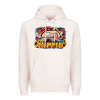 Pale Pink trippy hippie Premium Hoodie - NancyCooperArtShop