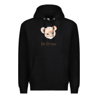 Black lion cute animals Premium Hoodie - RanaPortraitStore