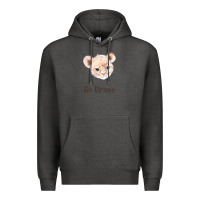 Charcoal Heather lion cute animals Premium Hoodie - RanaPortraitStore