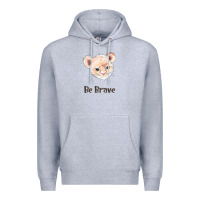 Heather Grey lion cute animals Premium Hoodie - RanaPortraitStore