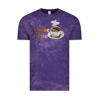 Cloud Purple coffee time Vintage Tee - BarkalooDesign