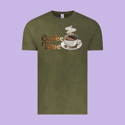 Coffee Time Vintage Tee Designed By Barkaloodesign