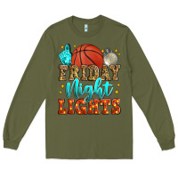 Army Green friday night lights basketball Long Sleeve Tee - Zillion Design Studio