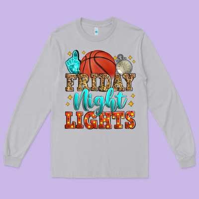 Friday Night Lights Basketball Long Sleeve Tee Designed By Zillion Design Studio
