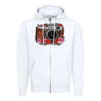 White rose grey leopard vintage camera Zipper Hoodie - FaDigitalArtStudio