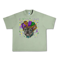 Oil Green mardi gras french bulldog Urban Heavy Tee - RanaPortraitStore