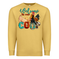 Antique Gold welcome to our coop Premium Sweatshirt - Artiststas