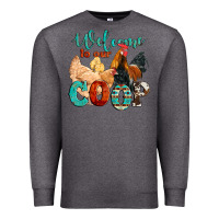 Charcoal Heather welcome to our coop Premium Sweatshirt - Artiststas