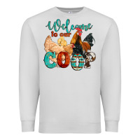 Dove Grey welcome to our coop Premium Sweatshirt - Artiststas