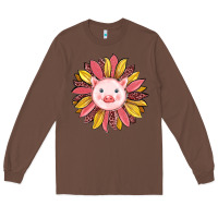 Chestnut pig sunflower Long Sleeve Tee - RanaPortraitStore