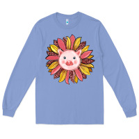 Colony Blue pig sunflower Long Sleeve Tee - RanaPortraitStore