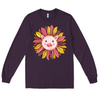 Plum pig sunflower Long Sleeve Tee - RanaPortraitStore