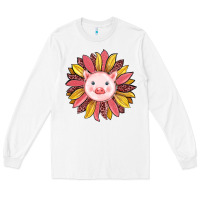 White pig sunflower Long Sleeve Tee - RanaPortraitStore
