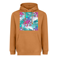 Meerkat ocean waves octopus seamless pattern Heavyweight Hoodie - BundleAndBundleShop