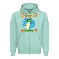 Seafoam our first father's day together and baby bottle Zipper Hoodie - HRA Design Shop