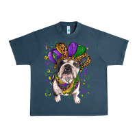 Midnight Navy Mardi gras hat  english bulldog Urban Heavy Tee - RanaPortraitStore