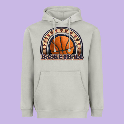Basketball Rainbow Heavyweight Hoodie Designed By Jahusdesignshop
