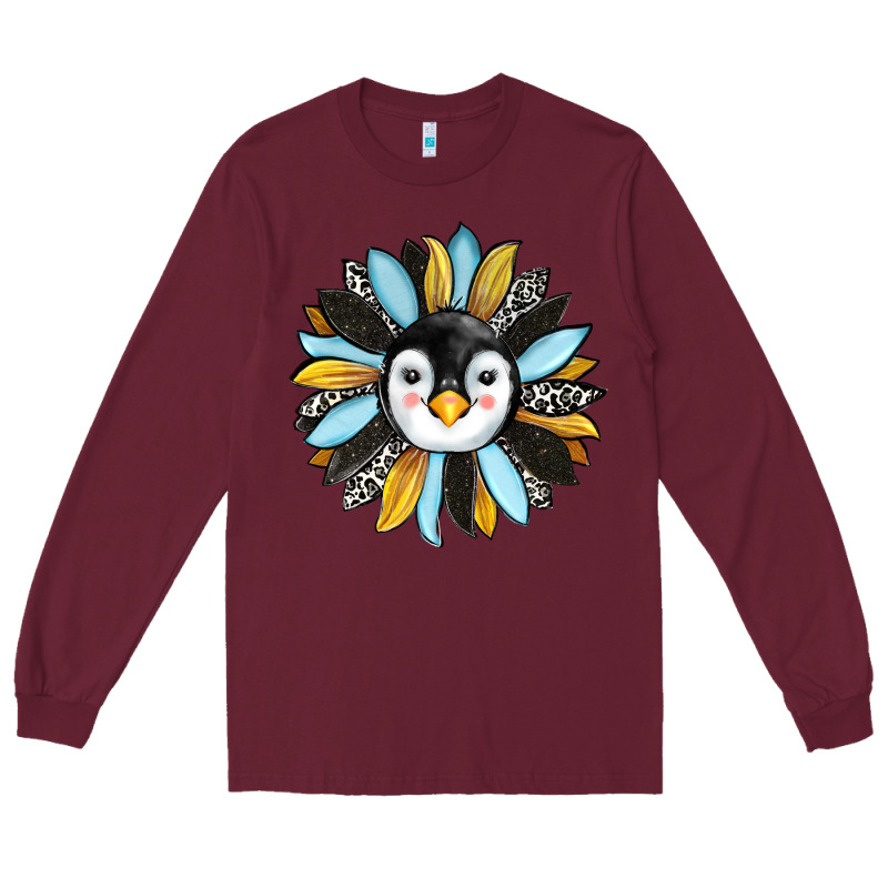 Penguin Sunflower Long Sleeve Tee by RanaPortraitStore | Teevron