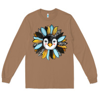 Toasted Coconut penguin sunflower Long Sleeve Tee - RanaPortraitStore