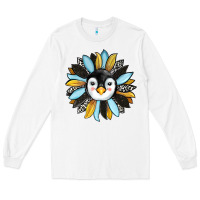 White penguin sunflower Long Sleeve Tee - RanaPortraitStore