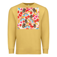 Antique Gold back to school seamless pattern 5 (3600x3600) Premium Sweatshirt - AdoDesignShop