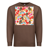 Chestnut back to school seamless pattern 5 (3600x3600) Premium Sweatshirt - AdoDesignShop