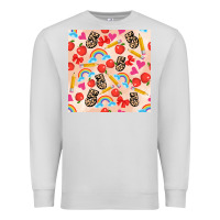 Dove Grey back to school seamless pattern 5 (3600x3600) Premium Sweatshirt - AdoDesignShop