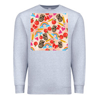 Heather Grey back to school seamless pattern 5 (3600x3600) Premium Sweatshirt - AdoDesignShop