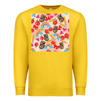 Lemon back to school seamless pattern 5 (3600x3600) Premium Sweatshirt - AdoDesignShop
