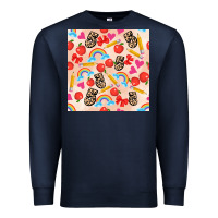 Navy back to school seamless pattern 5 (3600x3600) Premium Sweatshirt - AdoDesignShop